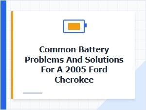 Common Battery Problems and Solutions for Ford Cherokee