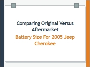Original and Aftermarket Battery Fit in Jeep Cherokee